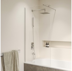 Стационарная шторка на ванну RGW SC-051 80*150 прозрачное стекло 8 мм 351105108-11