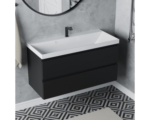 Тумба подвесная Vela Мира 100П (черный матовый) под Classica TU371083