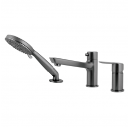 Deante Arnika Смеситель для ванны врезной на 3 отверстия, титан