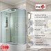 Душевая кабина AvaCan D3012LLED AVA 120x80 левая, LED, стекла матовые, профиль хром