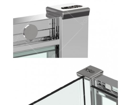 Душевой уголок RGW CL-54, 100 х 100 см, четверть круга, стекло прозрачное, профиль хром, 32095400-11