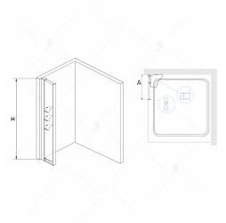Боковую стенку дверь  RGW Z-42 прозрачное cтекло цвет профиля 8 мм 03064230-11