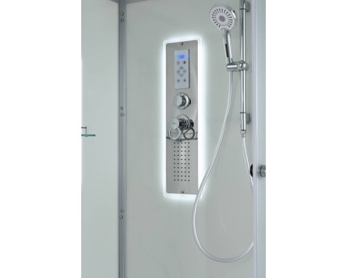 Душевая кабина Avacan D5090LED AVA 90x90 LED, стекла матовые, профиль хром