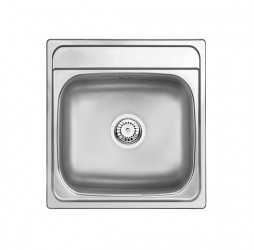 Deante Mercato декор - мойка стальная 1 чаша, 410*440*165 мм + сифон