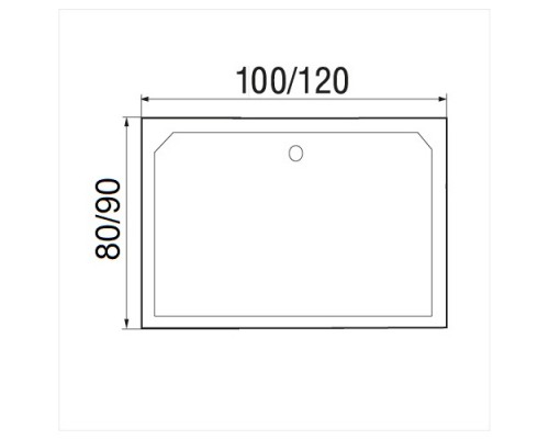 Душевой поддон акриловый прямоугольный  RIVER WEMOR 120/90/24 S 1200*900*240 мм