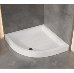 Поддон для душа полукруглый керамический RGW CR/R белый Керамические cерия CER (90*90*100) 19170499-01