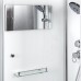 Душевая кабина AvaCan D011S AVA 110x110 стандарт, стекла матовые, профиль хром