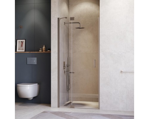 Распашная душевая дверь RGW HO-014-Gg 130*200 прозрачное стекло 8 мм 350601413-110