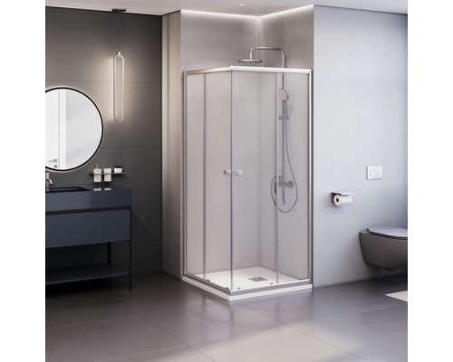 Душевой уголок RGW Dolphin TN-205-J 80x80 28912588-11 стекло прозрачное, профиль хром