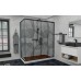 Душевой уголок Avacan FB2 170-190 + SB90 AVA 170-190x90 стекла с рисунком, профиль черный
