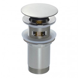 Deante Click-Clack Пробка круглая большая универсальная для раковины, браш. сталь