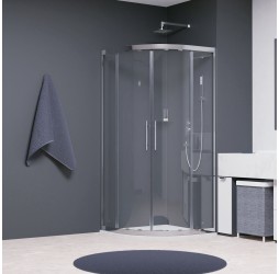 Душевой уголок, полукруг RGW HO-51 80х80 прозрачное cтекло 6 мм цвет профиля хром 03065188-11