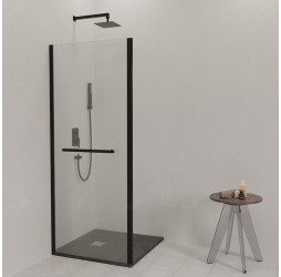 Боковую стенку дверь  RGW Z-060-1-B прозрачное cтекло цвет профиля 6 мм 352206100-14