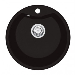 Deante Fiesta Solis черный - мойка 1 чаша, 480*480*180 мм + сифон SPACE SAVER
