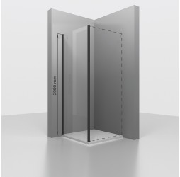 Боковую стенку дверь  RGW Z-050-3-B прозрачное cтекло цвет профиля 6 мм 352253100-14