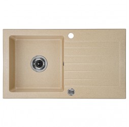 Deante Zorba песочный - мойка 1 чаша с крылом, 760*440*150 мм + сифон