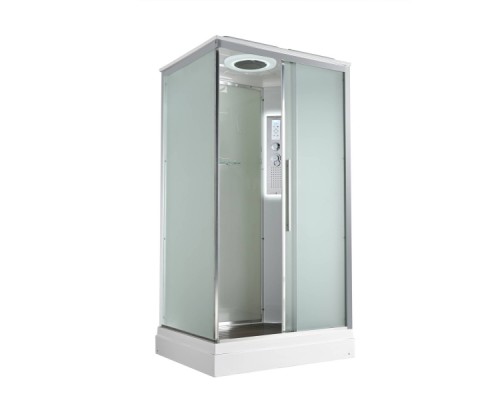 Душевая кабина AvaCan KD2912LED AVA 120x90 LED, стекла матовые, профиль хром