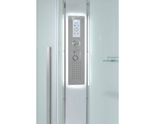 Душевая кабина AvaCan KD2912LED AVA 120x90 LED, стекла матовые, профиль хром