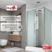 Душевая кабина AvaCan KD2912LED AVA 120x90 LED, стекла матовые, профиль хром