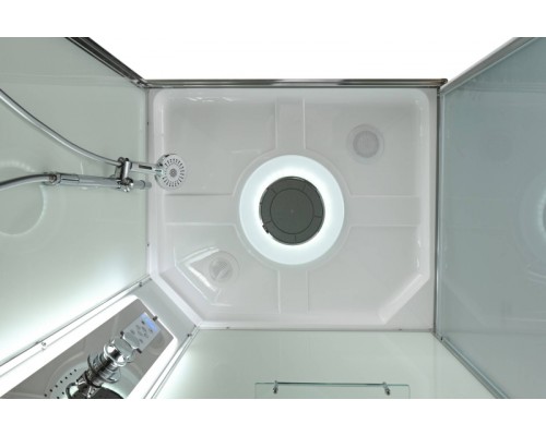 Душевая кабина AvaCan KD2912LED AVA 120x90 LED, стекла матовые, профиль хром