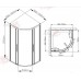 Душевой уголок Avacan HC 90 AVA 90x90 стекла прозрачные, профиль хром