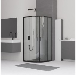 Душевой уголок RGW CL-54 В 32095499-14 90 х 90 см четверть круга, стекло прозрачное, черный