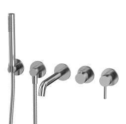 Смеситель для ванны скрытого монтажа WHITECROSS Y YSET1240NIB (брашированный никель)