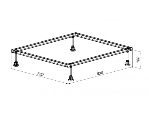 Каркас для поддона Allen Brau 90x80 8.00001.1