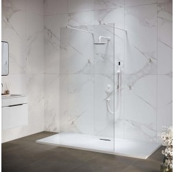 Душевую перегородку RGW WA-016-W неподвижное Walk In cтекло прозрачное 8 мм белый
