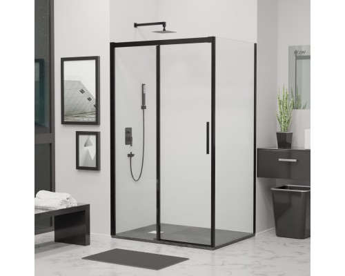 Душевой уголок RGW LE-41B (LE-12B + Z-050-2B) прозрачное cтекло цвет профиля 6 мм 34124182