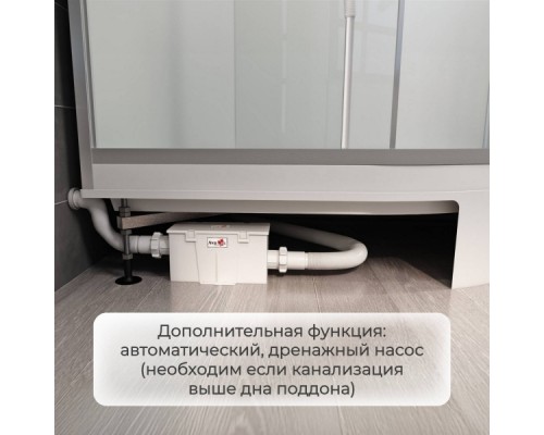 Душевая кабина Avacan EM3090LED AVA 90x90 LED, стекла матовые, профиль хром