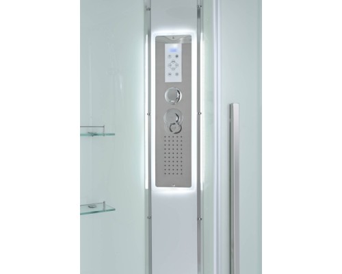 Душевая кабина Avacan EM3090LED AVA 90x90 LED, стекла матовые, профиль хром