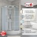 Душевая кабина Avacan EM3090LED AVA 90x90 LED, стекла матовые, профиль хром