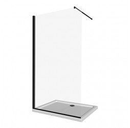Deante Abelia Walk-In Душевая стенка, стекло прозрачное, черный профиль, 90*200 см