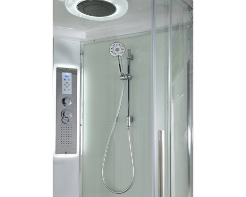 Душевая кабина Avacan EM2811LLEDT AVA 110x80 левая, LED, стекла прозрачные. профиль хром