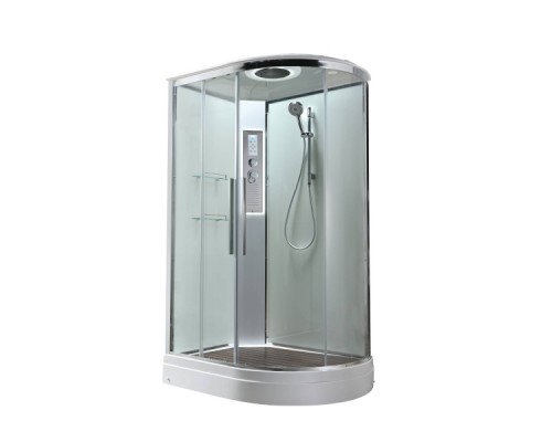 Душевая кабина Avacan EM2811LLEDT AVA 110x80 левая, LED, стекла прозрачные. профиль хром