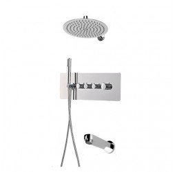 Deante Душевая система скрытого монтажа термостатическая 3-функциональная, хром