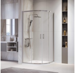 Душевой уголок, полукруг RGW PA-52 80х80 прозрачное cтекло 6 мм цвет профиля хром 03085288-11