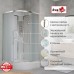 Душевая кабина Avacan EM3080N AVA 80x80 без крыши, стекла матовые, профиль хром
