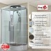 Душевая кабина AvaCan EM2812LLEDT AVA 120x80 левая, LED, стекла прозрачные, профиль хром