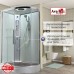 Душевая кабина AvaCan EM2812LLEDT AVA 120x80 левая, LED, стекла прозрачные, профиль хром