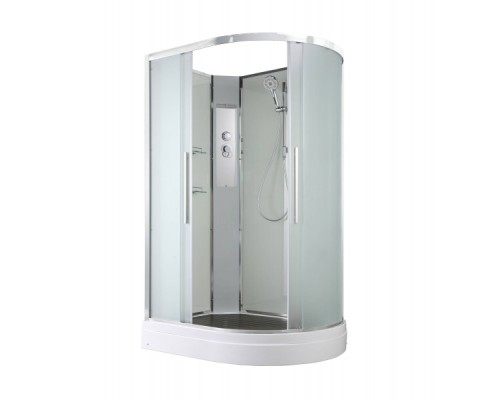 Душевая кабина Avacan EM2812LN AVA 120x80 левая, без крыши, стекла матовые, профиль хром