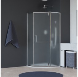 Душевой уголок, трапеция RGW HO-084 Сатинат cтекло цвет профиля 8 мм 350608499-21