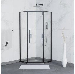 Душевой уголок, трапеция RGW SV-81-B прозрачное cтекло цвет профиля 6 мм 32328100-14