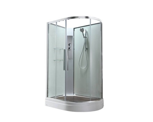 Душевая кабина Avacan EM2811LNT AVA 110x80 левая, без крыши, стекла прозрачные. профиль хром