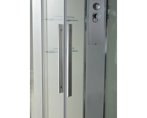 Душевая кабина Avacan EM2811LNT AVA 110x80 левая, без крыши, стекла прозрачные. профиль хром