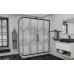 Душевой уголок Avacan FB2 170-190 + SB100 MT AVA 170-190x100 стекла матовые с рисунком, профиль черный