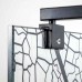 Душевая перегородка Avacan MB100 AVA 100x200 стекла с рисунком, профиль черный