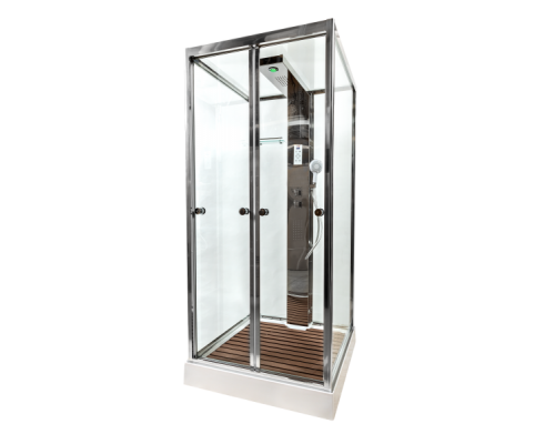 Душевая кабина Avacan Z111 AVA 100x100 стекла прозрачные, профиль хром