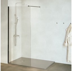 Душевую перегородку RGW WA-010B неподвижное Walk In cтекло прозрачное, 8 мм 80*195 чёрный